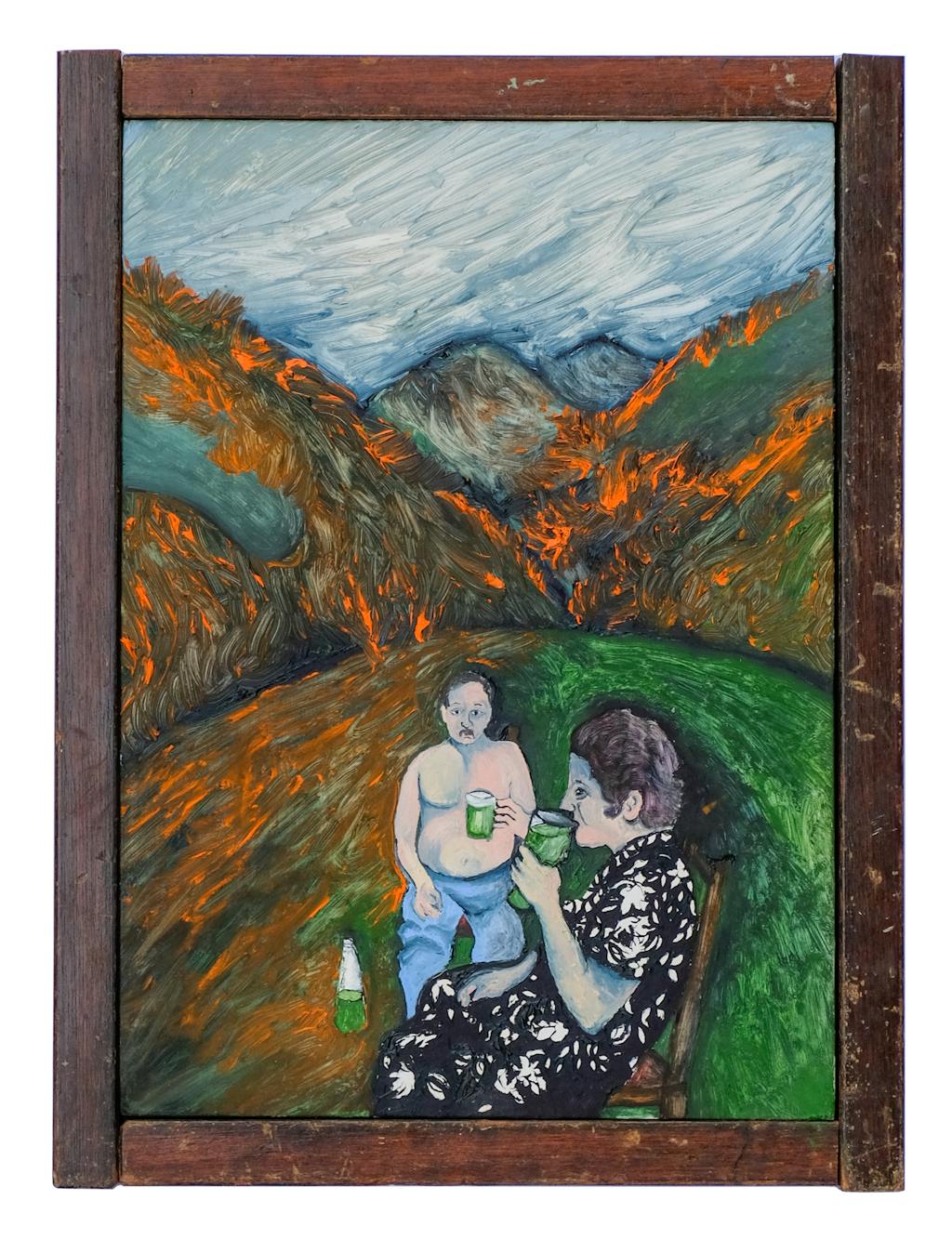 Nika Kutateladze, Untitled, 2021,Oil on Grounded Lime Wood, 33x25 cm - © Paris Internationale