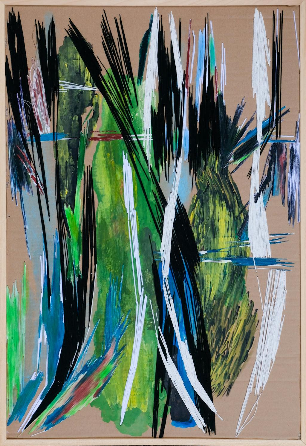 Salome Chigilashvili, From the Series ‘Home’, 2020, Acrylic, Thread on Cardboard, 96x66 cm, - © Gallery Artbeat, Paris Internationale