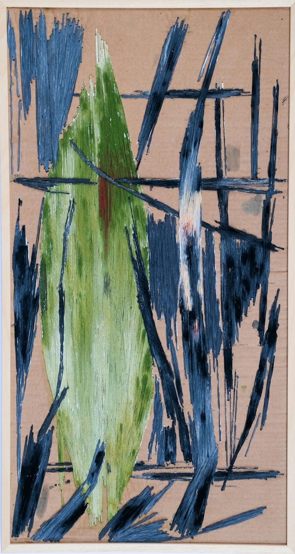 Salome Chigilashvili, From the Series ‘Home’, 2020, Textile Dye, Thread on Cardboard, 86x45 cm - © Gallery Artbeat, Paris Internationale
