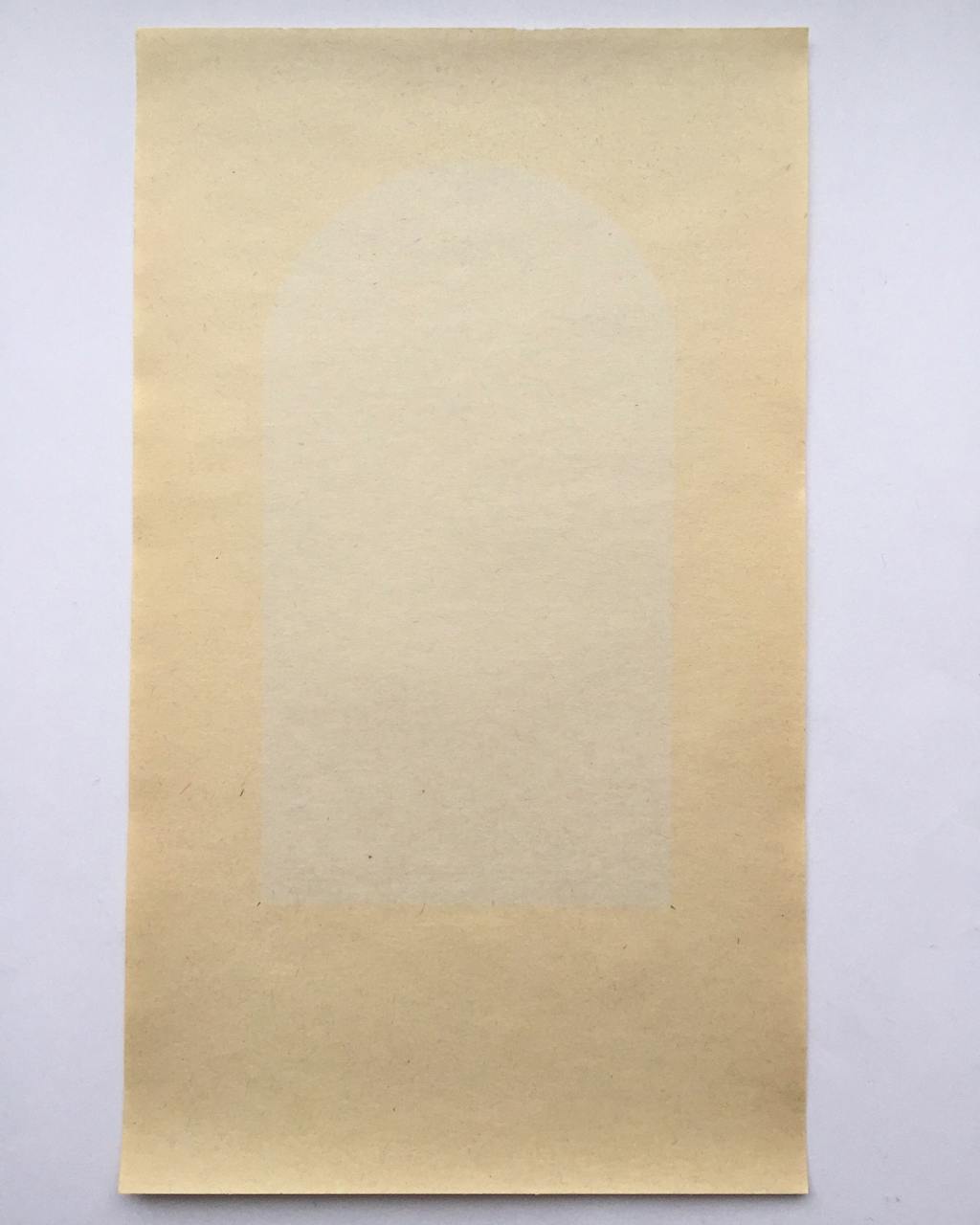 <p style="font-size:10px">Charbel-joseph H. Boutros, The last week of 2020, 2021, recycled paper, sun, 20 x 11.5 cm</p>

<p style="font-size:10px">The sun of the last week of 2020 on a recycled paper bought at Hema, Amsterdam.</p> - © Image courtesy of the artist and Grey Noise, Dubai., Paris Internationale