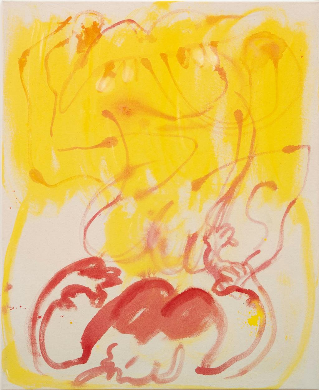 Andrea Éva Győri, Back with Light Nipples, 2019, ink and gouache on canvas, 110 x 90 cm. Photo: Robert Glas - © Photo: Robert Glas, Paris Internationale