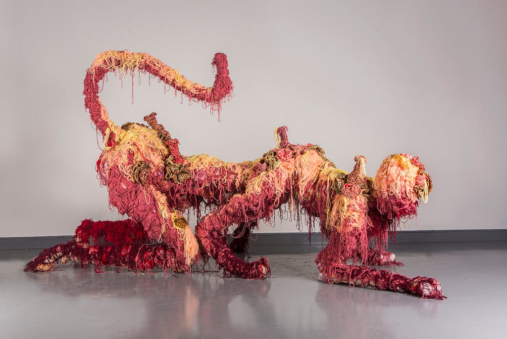 Maria Abaddon Peruvian contemporary artist presents soft sculptures and textile pieces with Ginsberg Gallery at Paris Internationale - © Courtesy Ginsberg Gallery, Paris Internationale