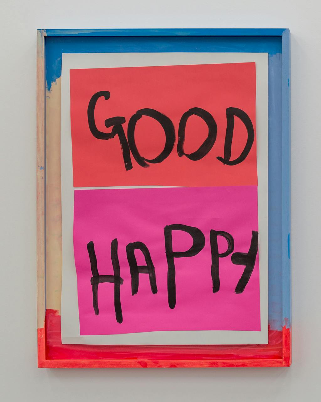 Leanne Ross
Good Happy, 2022
Ink on paper and custom artist frame
97 x 72 cm - © Image courtesy the Artist; and Kendall Koppe, Glasgow
Copyright of the Artist, Paris Internationale