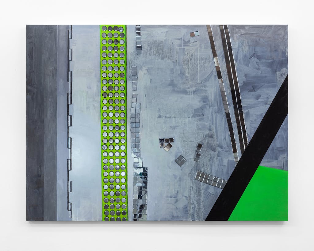 Kelsey Isaacs, green&silver1, 2022, Theta Gallery at Paris Internationale - © Theta, Paris Internationale