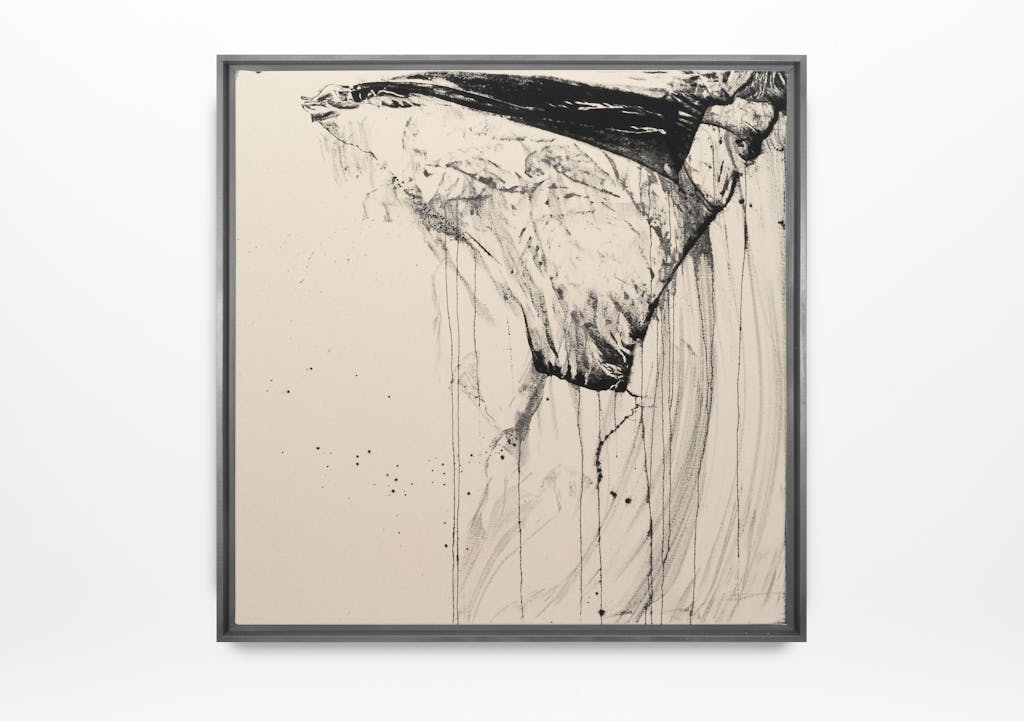 Jonathan Monk, BLACK SABBATH 2, 2022. 85 x 85 cm - 33.46 x 33.46 in. Ink on canvas, painted frame - © &copy; Jonathan Monk and Three Star Books 2022, Paris Internationale
