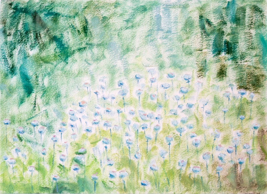 Poppy Free (Dufftown, Scotland) , LI Shan, 2022. Oil on paper, 21.5 ×29.5 cm - © Courtesy of LI Shan and Don Gallery, Paris Internationale
