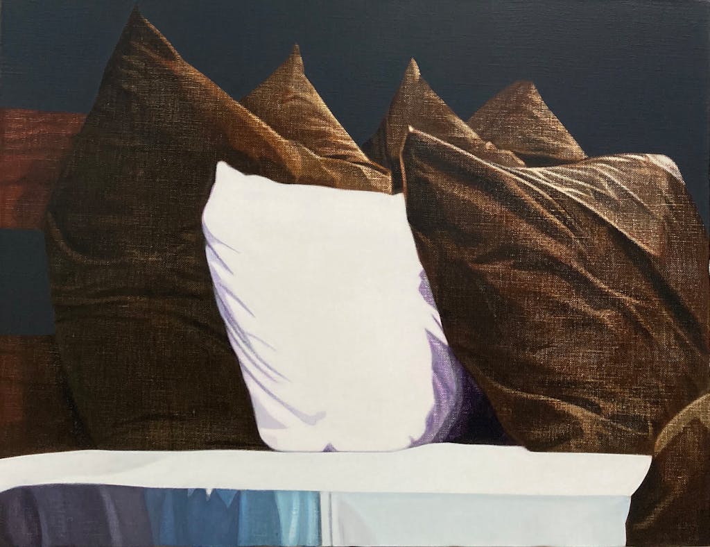 Dongho Kang, White Pillow, 2021, Acrylic on canvas, 50x65.1cm - © &copy;Dongho Kang, courtesy Whistle, Paris Internationale