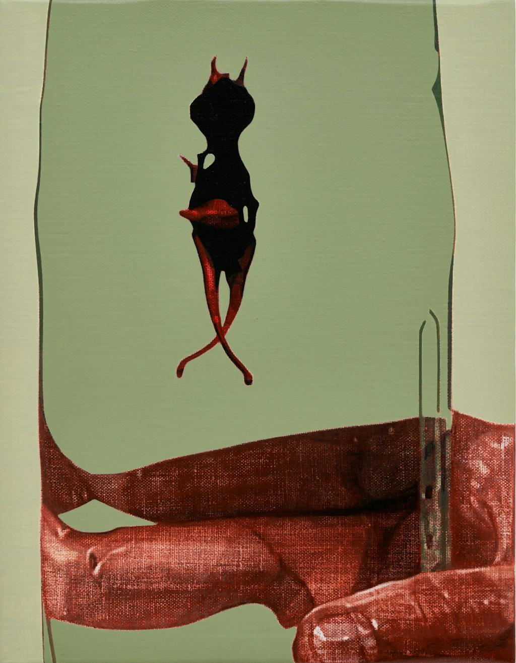 Dongho Kang, Cartesian Diver, 2023, Acrylic on canvas, 34.8x27.3cm - © &copy;Dongho Kang, courtesy Whistle, Paris Internationale